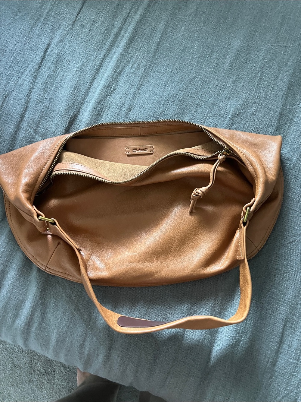Madewell Tan Leather Shoulder Bag - Cognac Brown